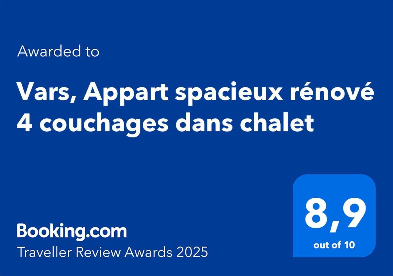 Vars, Appart Spacieux Renove 4 Couchages Dans Chalet Vars  Ngoại thất bức ảnh